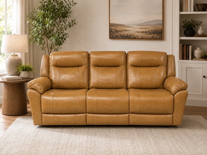 Madrid Canyon Powered Leather Sofa - Cheers